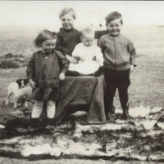 Udell children in 19166; the only picture of Irene Udell, who died in a barn fire, with Margaret, John and Sam